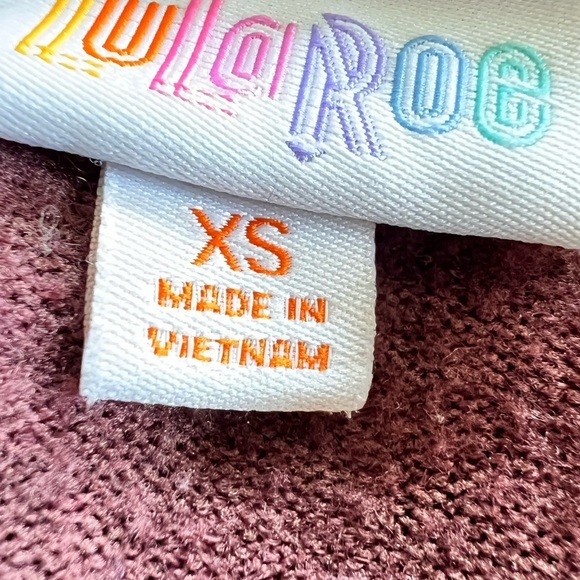 LuLaRoe XS Sleeveless Long Lightweight Cardigan Red Neutral Lagenlook Layering - Picture 6 of 7